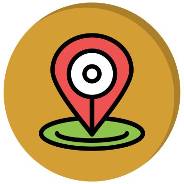 konum simgesi, modern tasarım illüstrasyonu