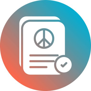 İzole edilmiş bir çizgi sanat vektörü ikonu vektörü çizimi bir barış simgesi ile komik bir barış işareti