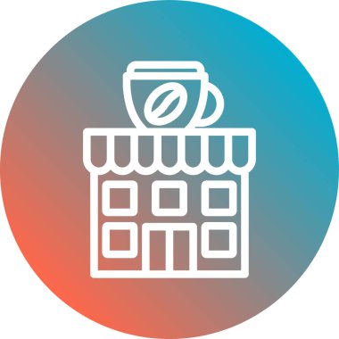 Kahve simgesinin vektör illüstrasyonu