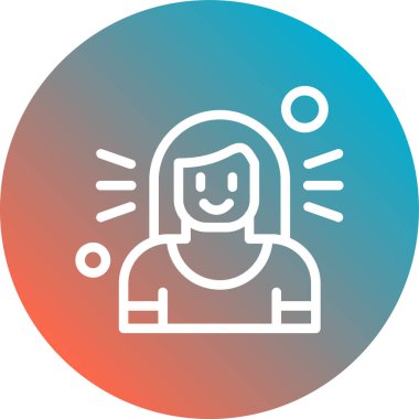 kadın simge vektör illüstrasyonu