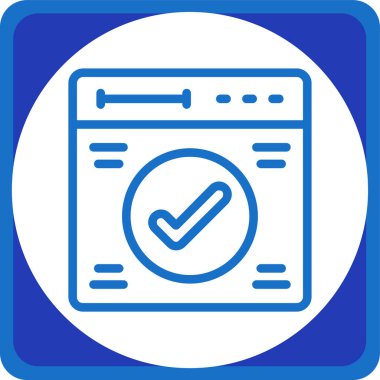 Kontrol listesi. Web simgesi basit illüstrasyon