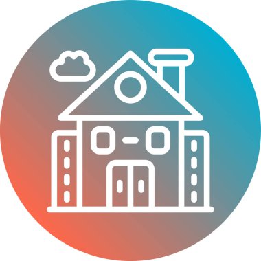 Modern binanın vektör illüstrasyonu