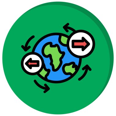 Küresel ısınma dünyası simgesi - özet biçiminde