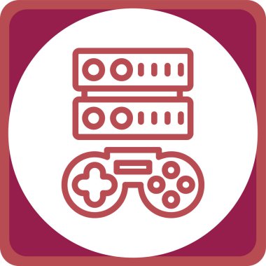 oyun konsolu simgesi, vektör illüstrasyonu