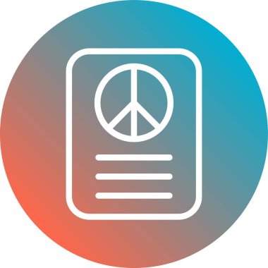 Barış vektörü simgesi modern basit tasarım