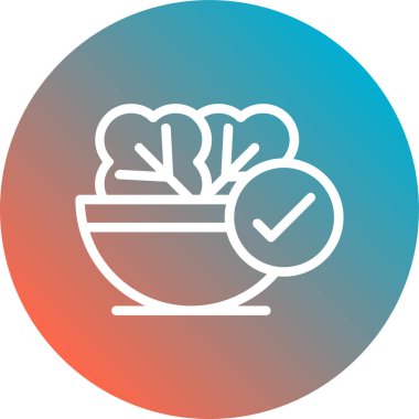 yiyecek vektörü simgesi modern illüstrasyon