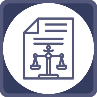 Hukuk simgesinin vektör illüstrasyonu