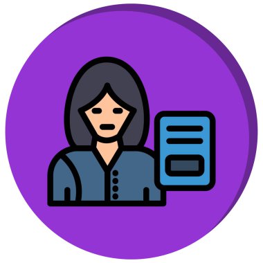 Dizüstü bilgisayarı olan bir kadının vektör çizimi