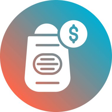 Dolar. Web simgesi basit illüstrasyon