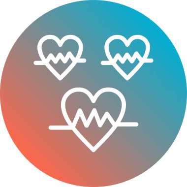 Kalp simgesinin vektör illüstrasyonu