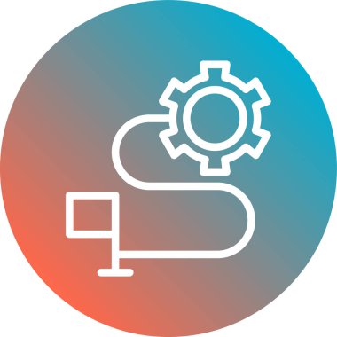 Bir dişli simgesini vektör çizim