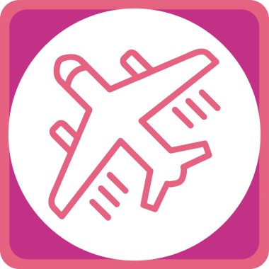 uçak ikonu vektör illüstrasyonu