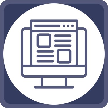 Sayfanın web simgesi, vektör illüstrasyonu