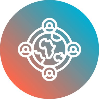 vektör modern düz tasarım daire yuvarlak simgesi