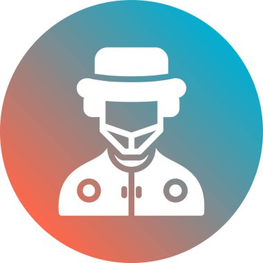 Beyaz arkaplanda izole edilmiş uzun bir gölge vektör simgesinin çizimi. a