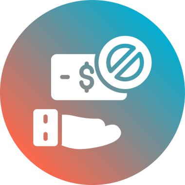 Modern para ikonu eksikliğinin vektör illüstrasyonu