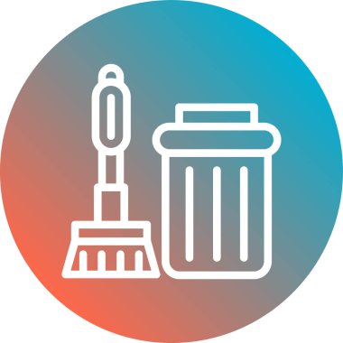 Çöp kutusu dairesel simgesi