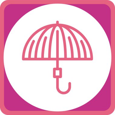 şemsiye simgesi vektör illüstrasyonu