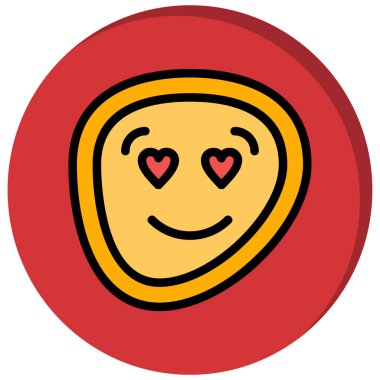 Kırmızı kalp simgesinin vektör illüstrasyonu