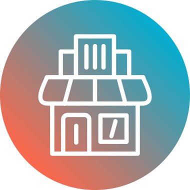 dükkan simgesi vektör illüstrasyonu