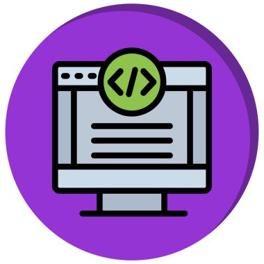 Web simgesi, vektör illüstrasyonu