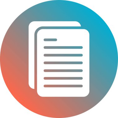 kağıt belge simgesi, vektör illüstrasyonu