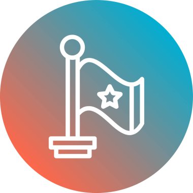 bayrak ikonu vektör illüstrasyonu