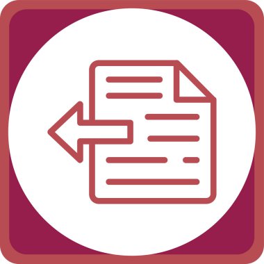 Belge. Web simgesi vektör illüstrasyonu