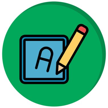 Kalem. Web simgesi basit illüstrasyon