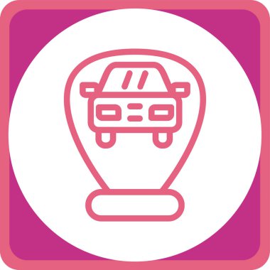 Araba simgesinin vektör illüstrasyonu