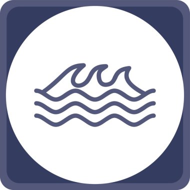 Su dalgası simge vektör çizim