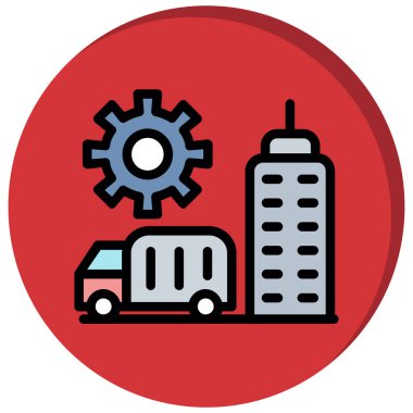 dağıtım servisi simgesi. vektör illüstrasyonu