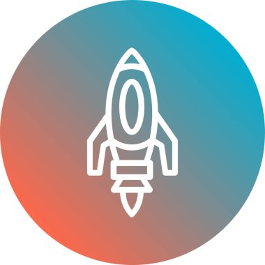 roket düz renk vektörü simgesi.