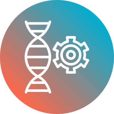 DNA molekülü kutsal kişilerin resmi, vektör çizim