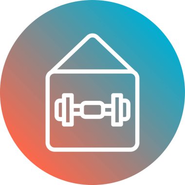 halter biçiminde dambıl simgesi