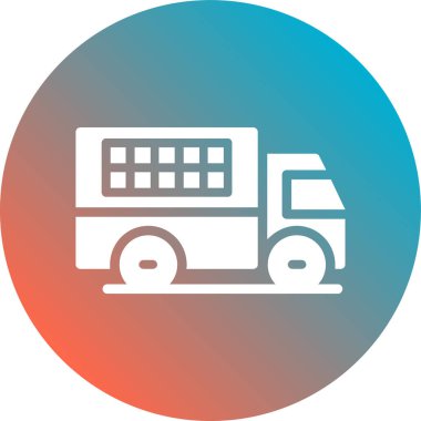 kamyon düz vektör simgesi