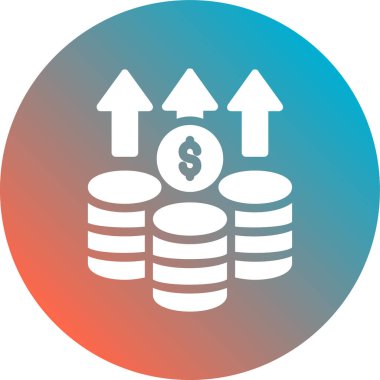 Bozuk paralar ikon vektör illüstrasyonu