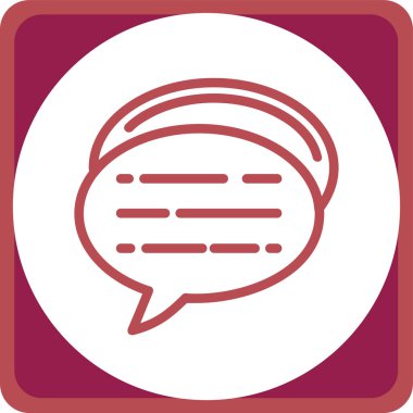 Sohbet simgesi vektör illüstrasyonu