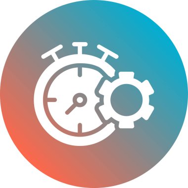 dişli düz vektör simgesi