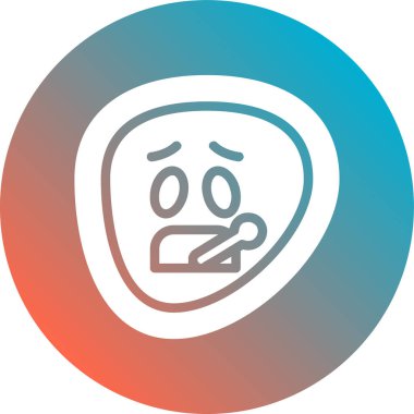 Beyaz arka planda izole edilmiş çizgi insan yüzü simgesi. Mutlu yüz. Yüz ifadesi. Renkli taslak konsepti. vektör.