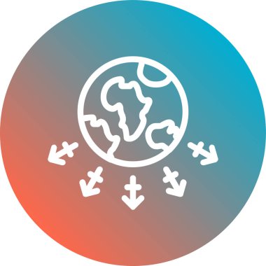 dünya simgesi vektör illüstrasyonu