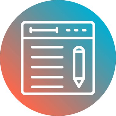 Soyut arkaplan grubunda kalem simgesi izole edildi