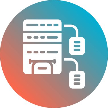 Sunucu. Web simgesi basit illüstrasyon