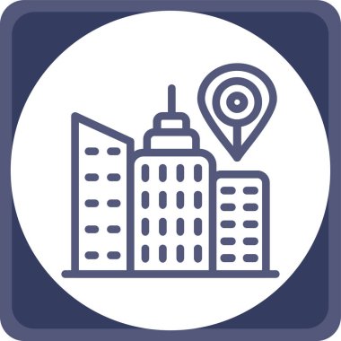 Harita konumu simgesi doldurulmuş - taslak biçimi