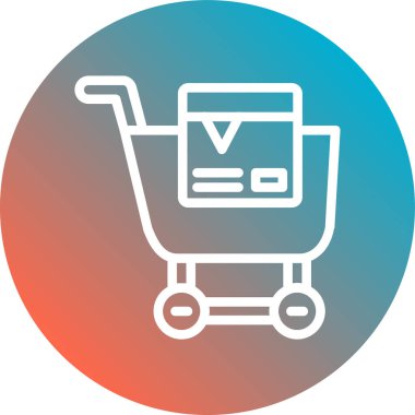 Sepet ikonu vektör illüstrasyonu