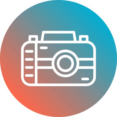 Kamera renkli vektör simgesi