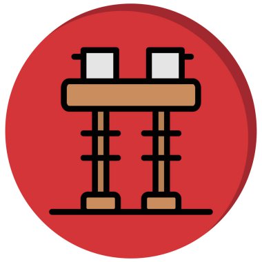 bank ikonu vektör illüstrasyonu