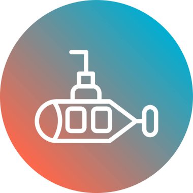 Modern b 'nin vektör çizimi denizaltı simgesinden yoksun