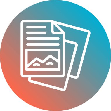 Belgenin vektör illüstrasyonu modern basit simge