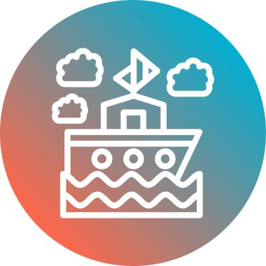 tekne ikonu vektör illüstrasyonu